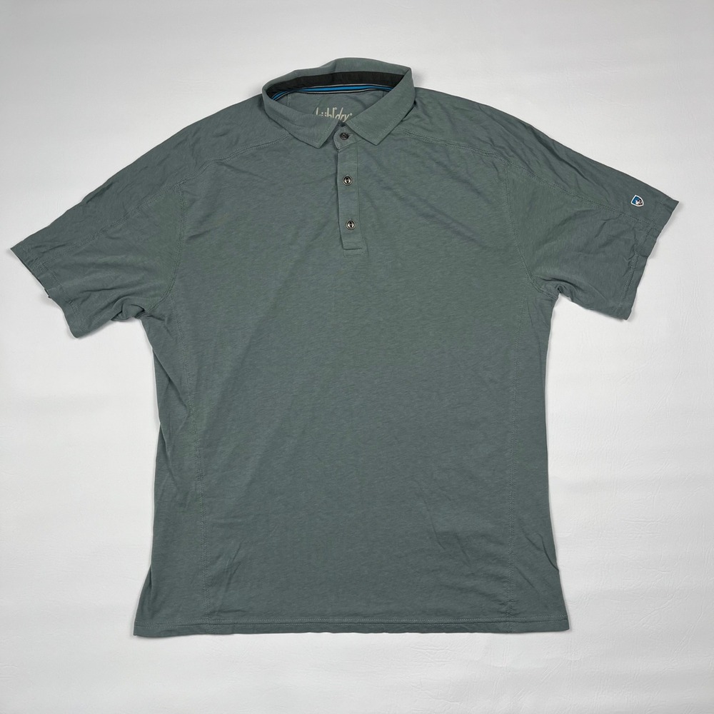 Kuhl Brazen Dry Polo Mens XL Green Short Sleeve Hiking Outdoor